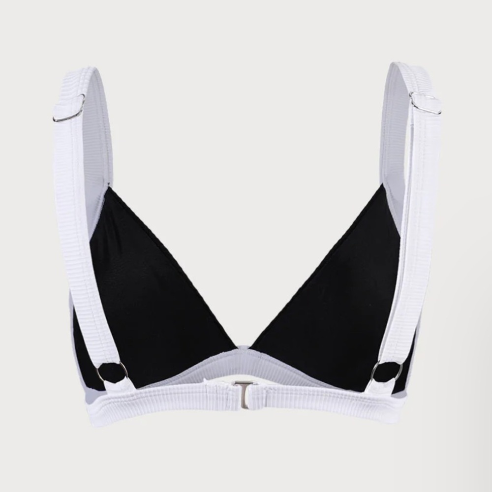 Contrast Trim Triangle Bikini Top - Picture 3 of 8